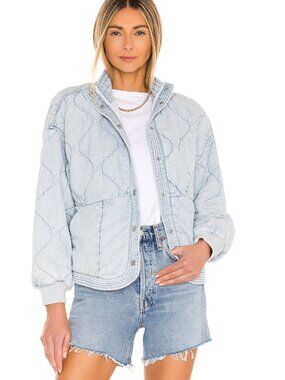 Quilted Jacket - Light Blue